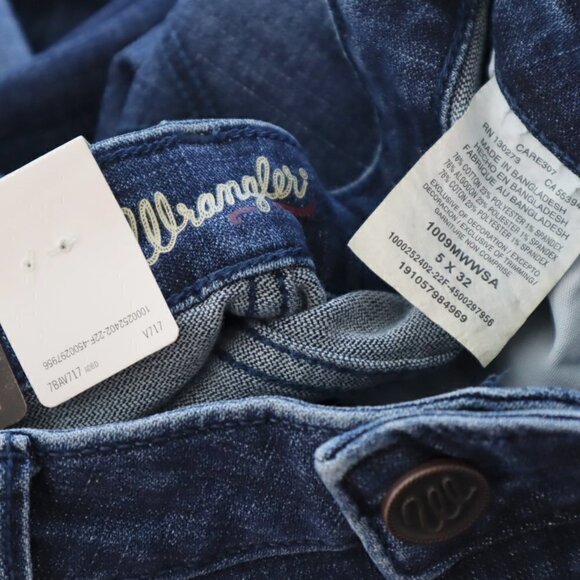 Wrangler Retro Mae Mid-Rise Stretch Jeans Sophia Dark Wash Flare NWT New 5 X 32 - Picture 6 of 7